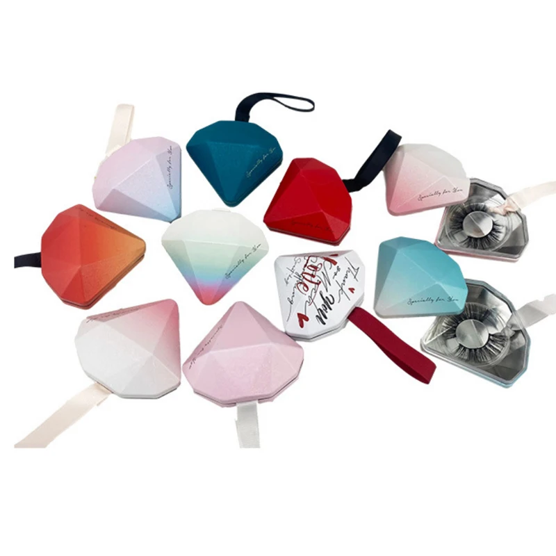 Wholesale Own Brand Custom Packaging Box Private Label 3D Faux Mink 25MM Eyelashes Vendor False Korean Synthetic Eye Lash Cases