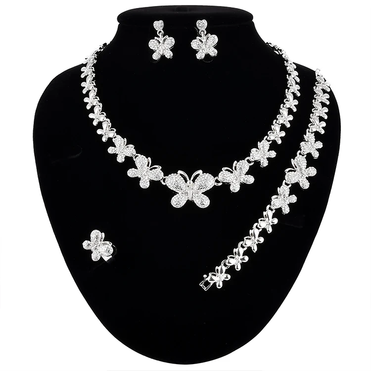 
2021 High quality silver X O fashion jewelry set for women cheap factory supplier 