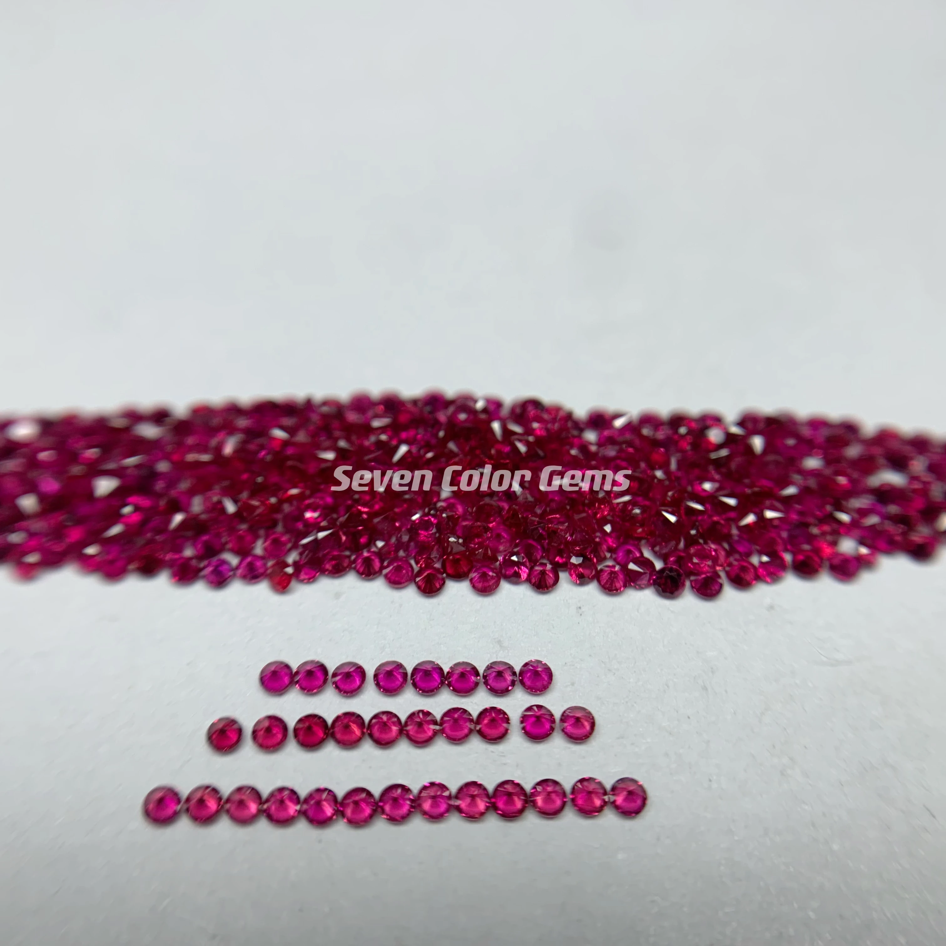 0.8-1.4mm Ruby Gemstone Blood Red Ruby Red Rose, Round Shape High quality stone ruby , Luxurious gems, price per carat.