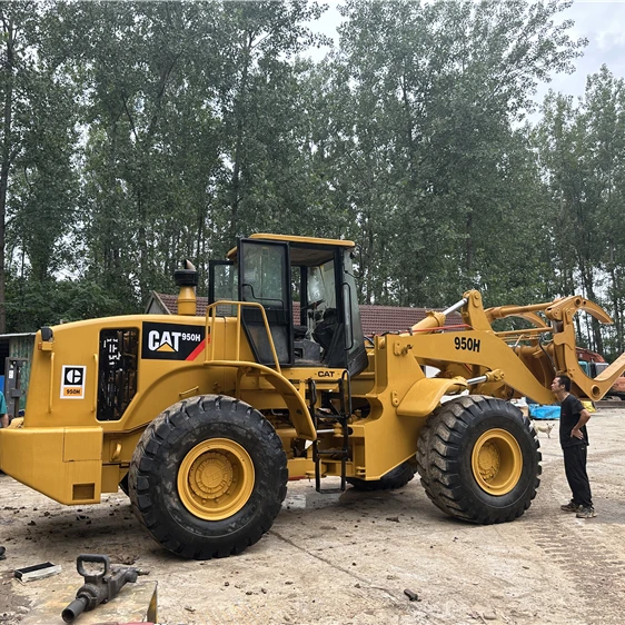 Low Price Used Cat 950H Wheel Loader with Wood Grapple Clamp Log Fork For Forest Logging 950 950g 950f