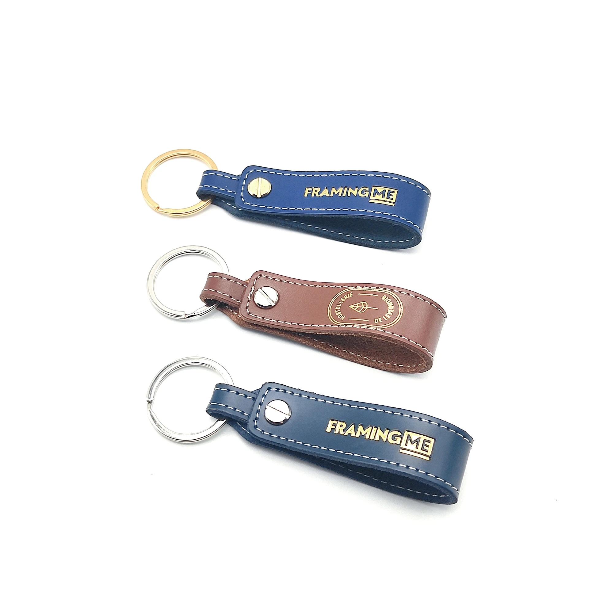 Wholesales Custom Sublimation Security Leather Keychain Badge Mini Cooper Mouse Badges Wallet Custom Holder Key Ring
