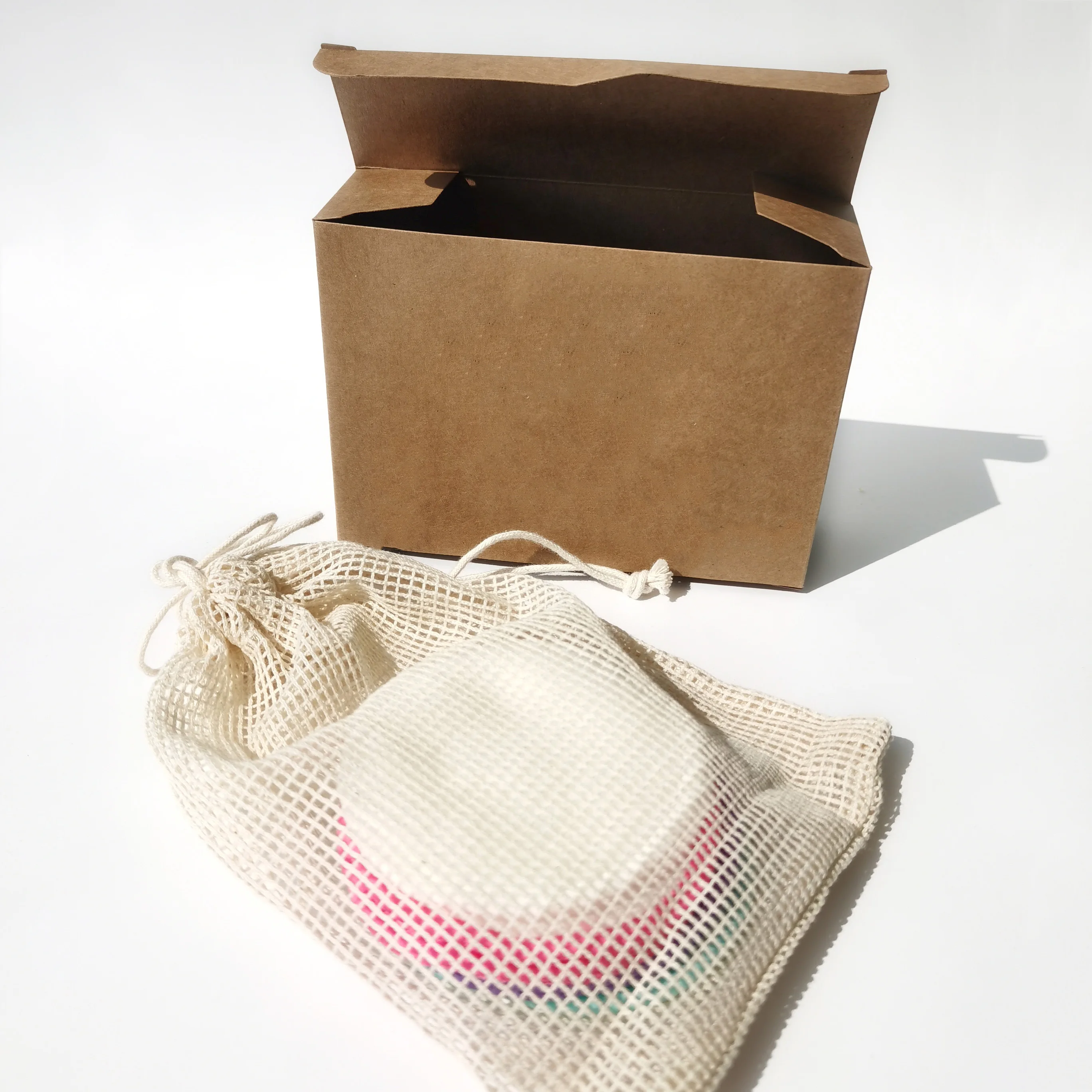 Wholesale cotton make up remover facial clean round cotton pads makeup remover pads premium 100% with mesh bag