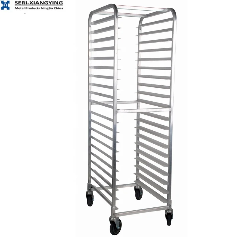 NSF Approval 20 Tier stainless steel Sheet Pan Rack Bun Pan Rack Bread Pan Rack Aluminum cart trolley commercial kitchen