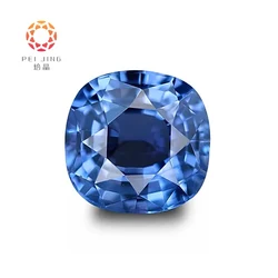 Genuine Sapphire Gemstone Prices Hpht Sapphire Gemstone Stone Blue Cushion Shape