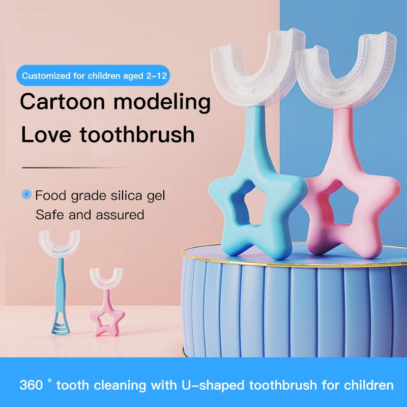  NEW USB Rechargeable 360-degree U shaped children kid electric Silicone
