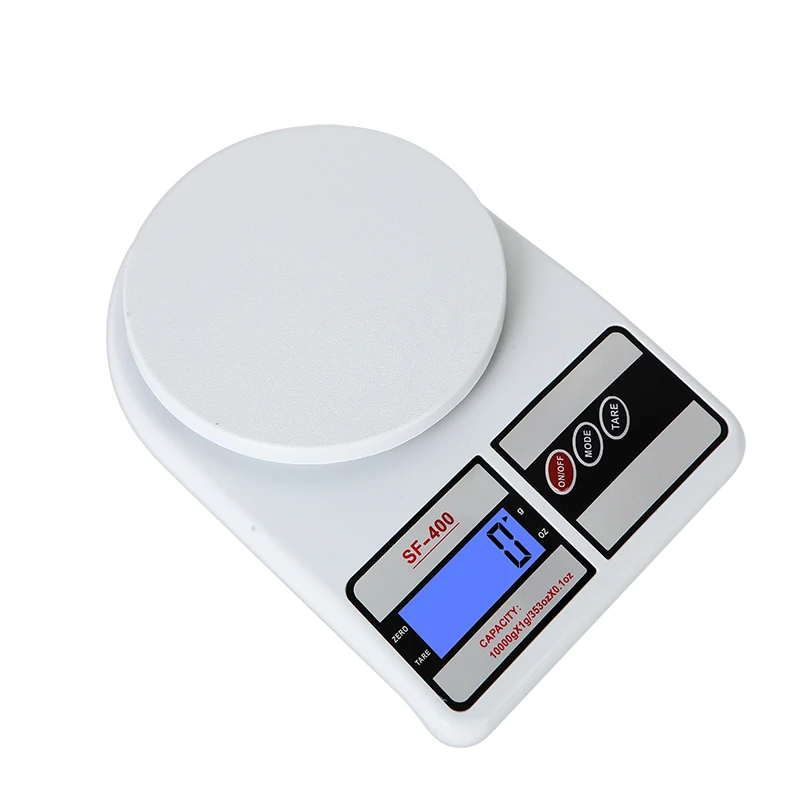 Hotsale Model sf400 Electronic Digital Kitchen Scale SF-400 Gram 10Kg 7Kg Bright White Platform Digital Food Scale