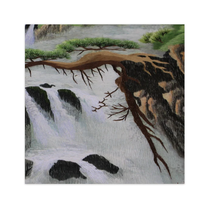 Shu Embroidery Aufgehende Sonne Pictures Hand embroidered with silk threads of eight filaments or less