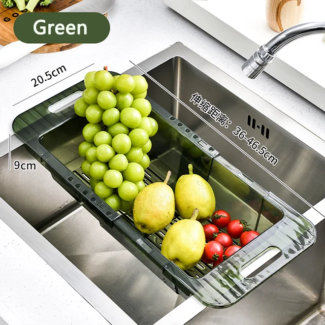 XingYou Drain Basket With Handle Kitchen Folding Strainer Bowls Drain Water Filter Basket