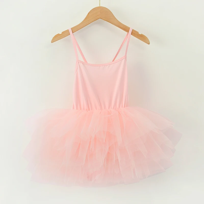 New Summer girl ballet tutu dress Sleeveless Square Neck Kids children ballet dress