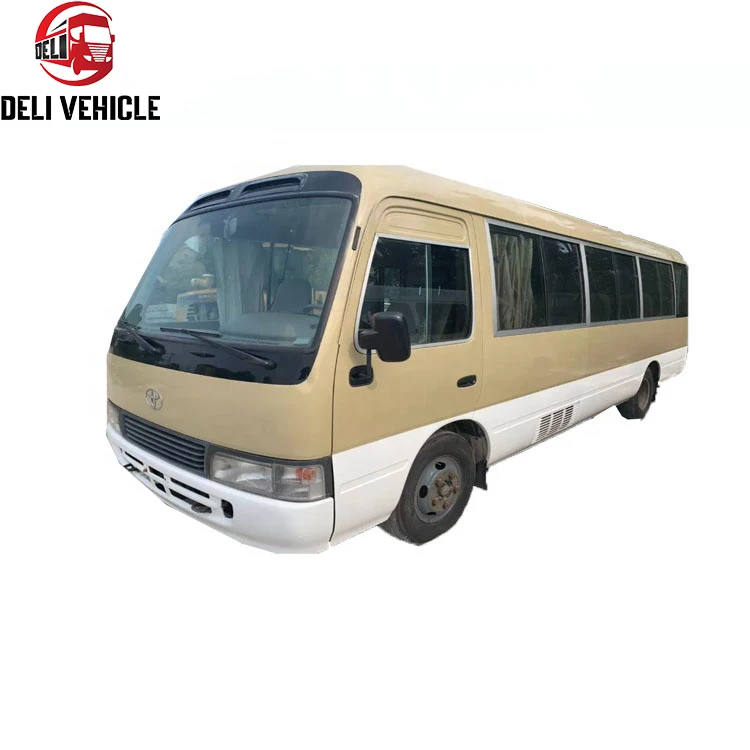Hot sale Complete LHD 30 seater bus for Japan Toyo ta Coaster bus Used Mini Coaster bus