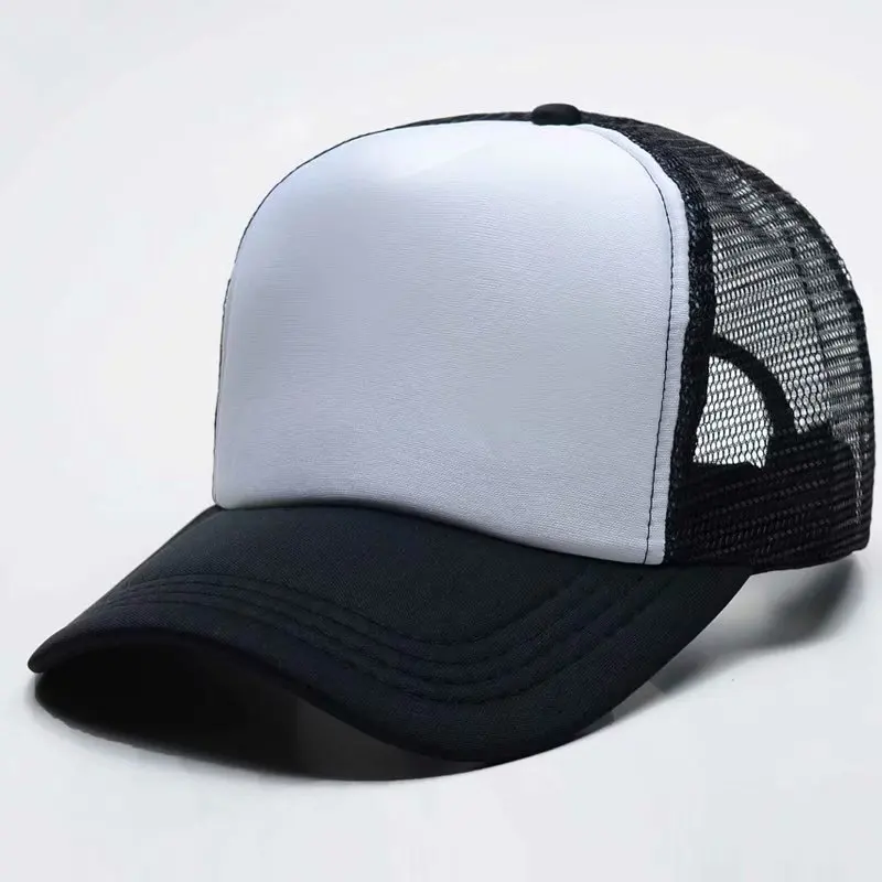 Unisex Truck Hat with Sponge Mesh Embroidery Breathable Sunscreen Hat with Logo Plate Wholesale Sports Beach Outdoor Activities