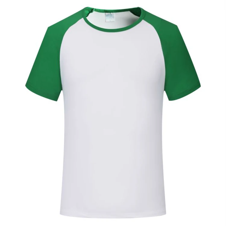 Cheap Promotional men round neck Raglan short sleeves t-shirt with custom logo printed tshirts for women