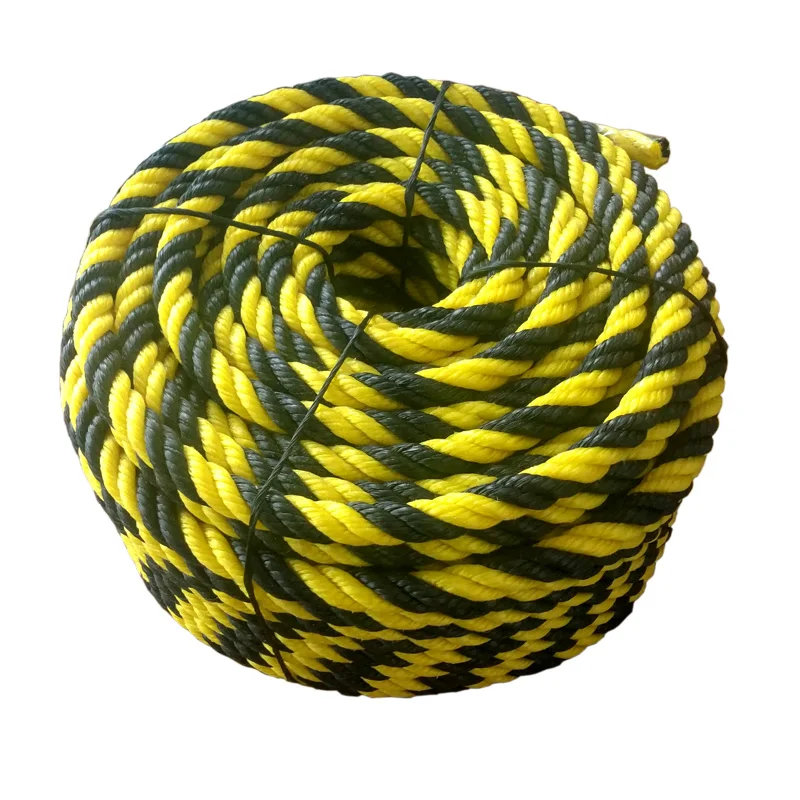 3 strand 4 strand  pe tiger rope, pe mark rope, polypropylene monofilament rope