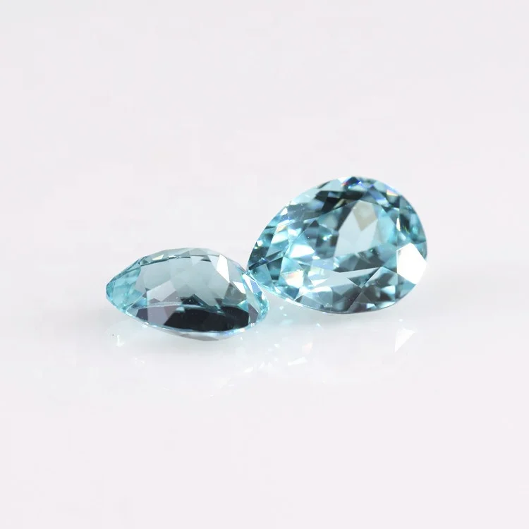 3*5mm-20*30mm Pear Cut Czochralski Grown Yttrium Aluminium Garnet  YAG Gemstones Synthetic YAG Paraiba Blue gems