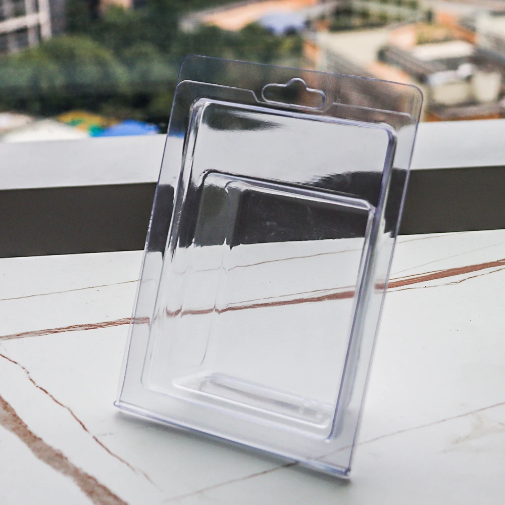 RZ Customized Disposable Display With Logo small Plastic Beauty Gift Boxes Compact Clamshelle Sliding Blister Card Packaging