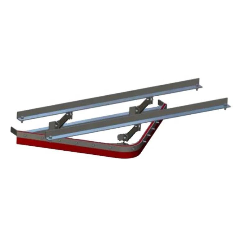 Conveyor belt drive roller cleaning v plow belt cleaner