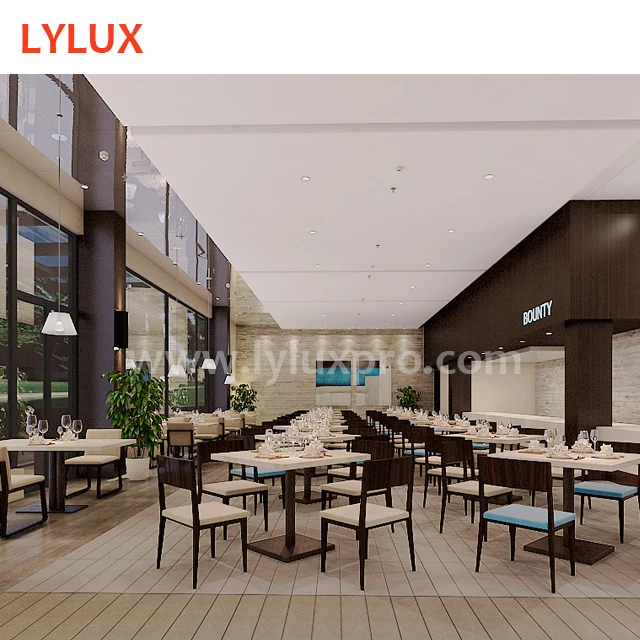 Luxury 5 star resorts hotel modern restaurant design, hotel buffet layout