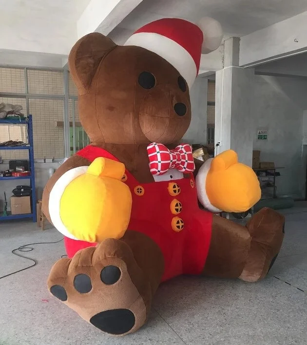 Hot sale outdoor Christmas inflatable plush bear for holiday party decoration Inflatable plush black cat monster cartoon model