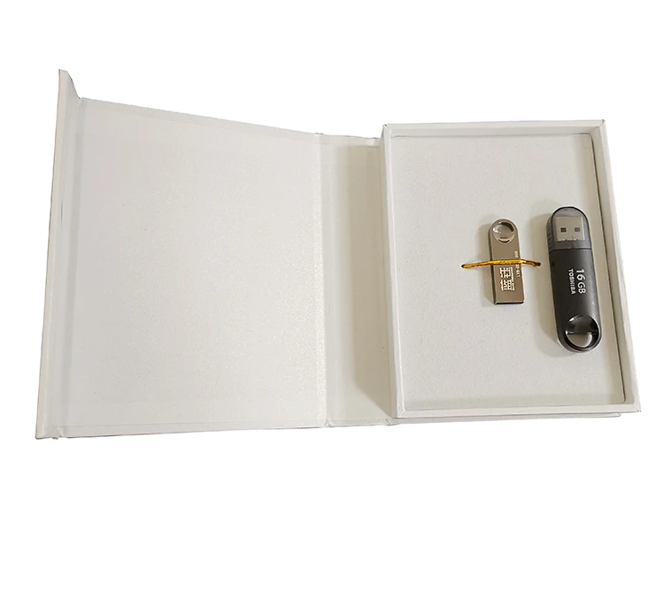 Luxury design usb flash drive memory card packaging gift drawer box