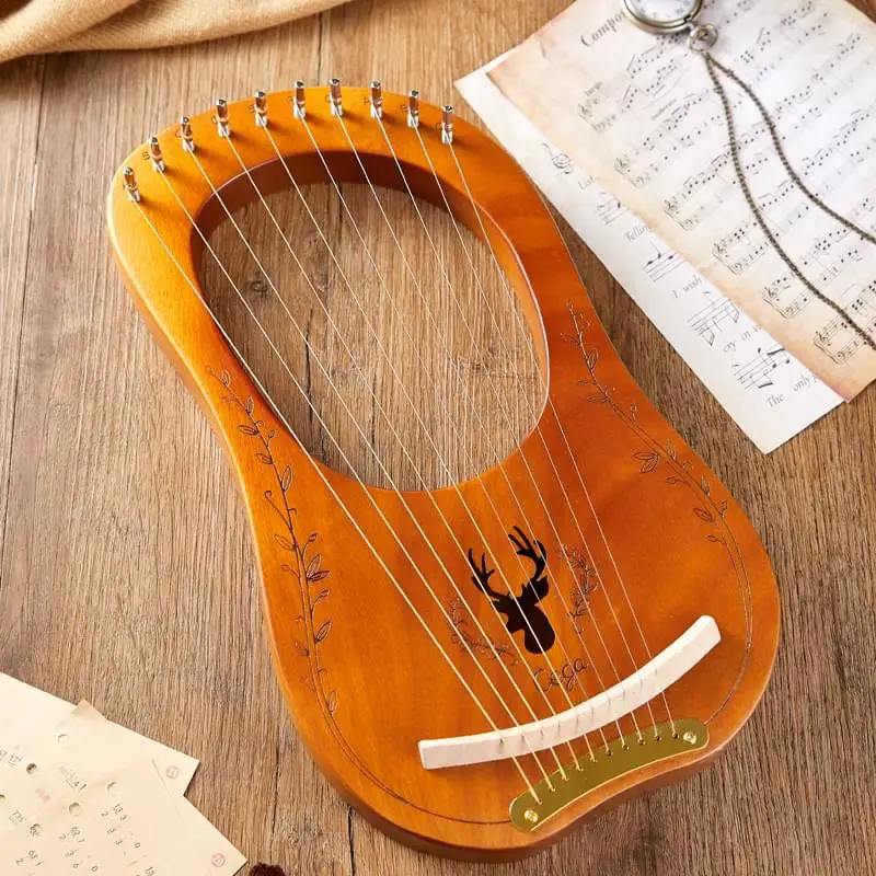 cega wooden mini harp lyre 10 strings other musical instrument