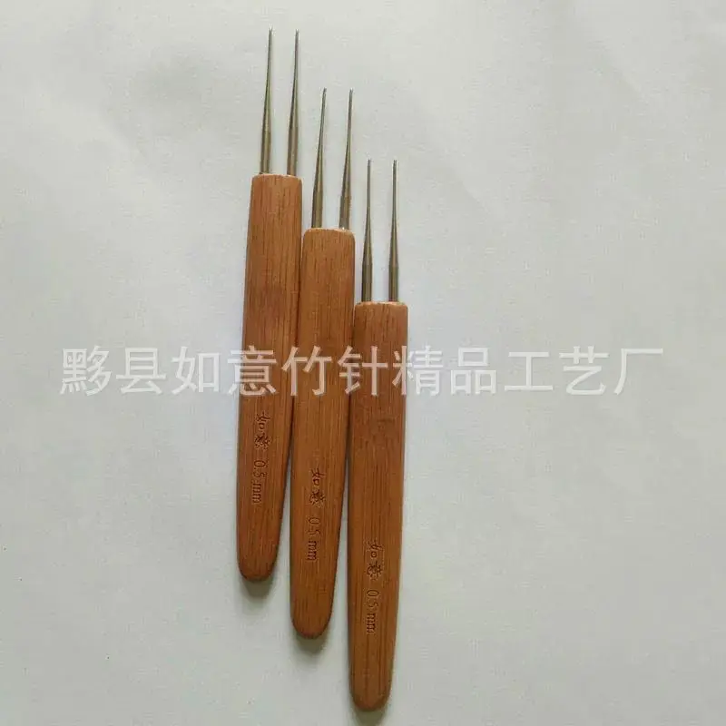 Вязанные дредлоки для наращивания, человеческие волосы, иглы для локс волос, одинарные шпильки, двойные шпильки, 0,75/0,5