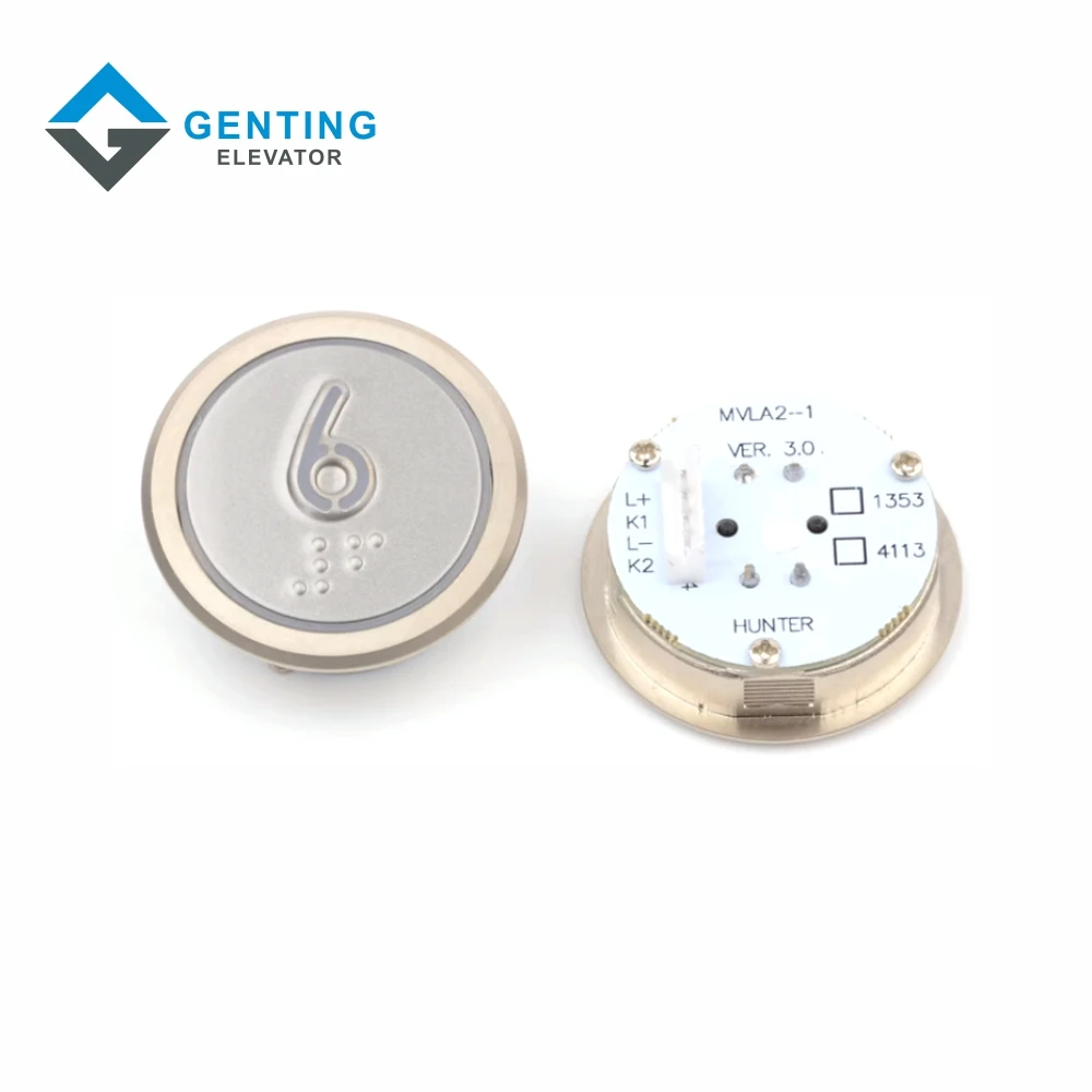 Elevator lift parts BLT elevator push button MVLA2-1 White light