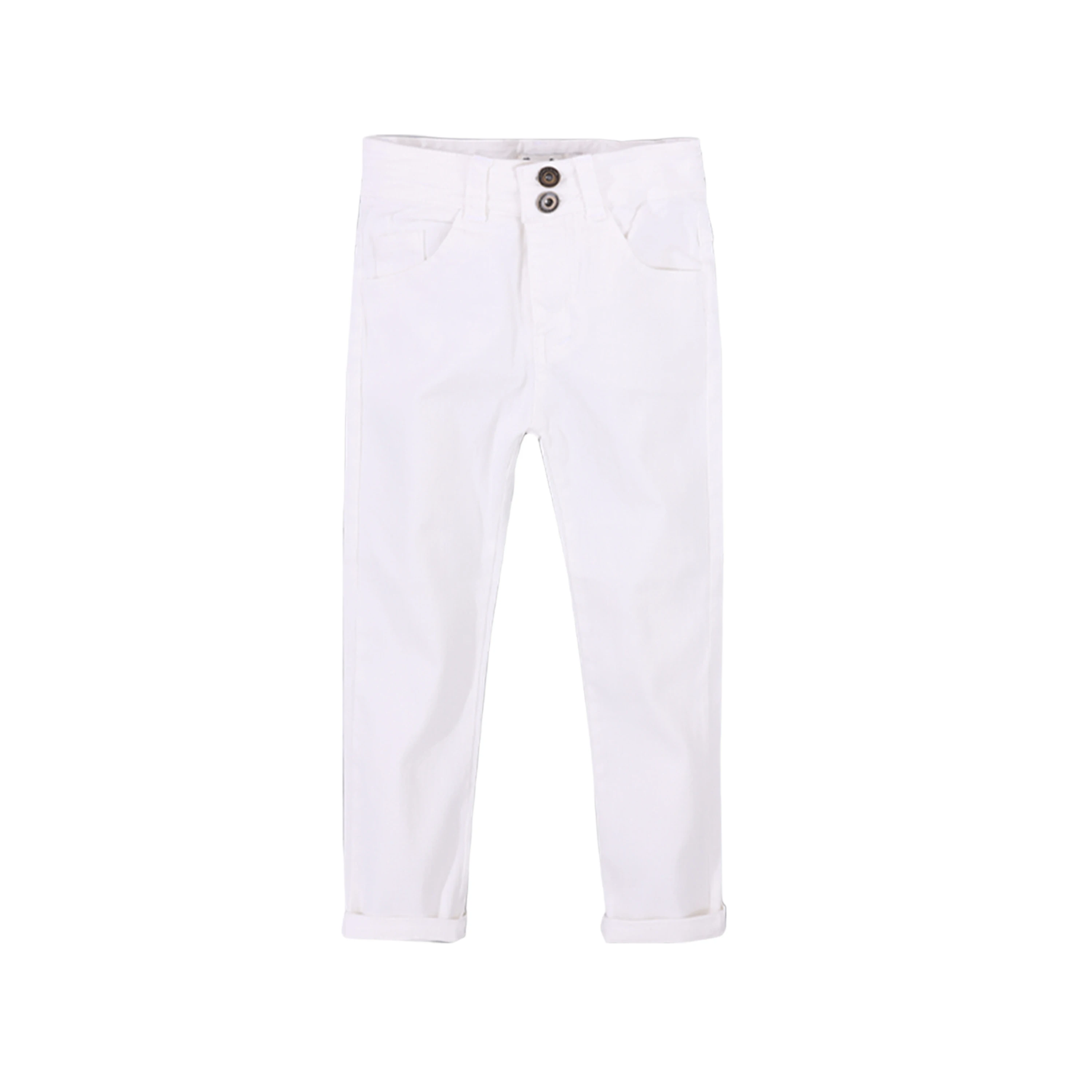 Wholesale girls clothing casual pants custom school uniform cotton trouser for toddler baby