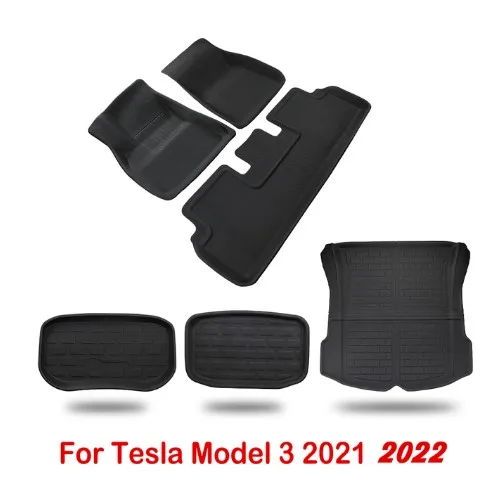 Factory Supply TPE Car Mats Factory All Weather Car Floor Mats 3D Rubber Car Carpets Mats for Tesla Model 3/Y