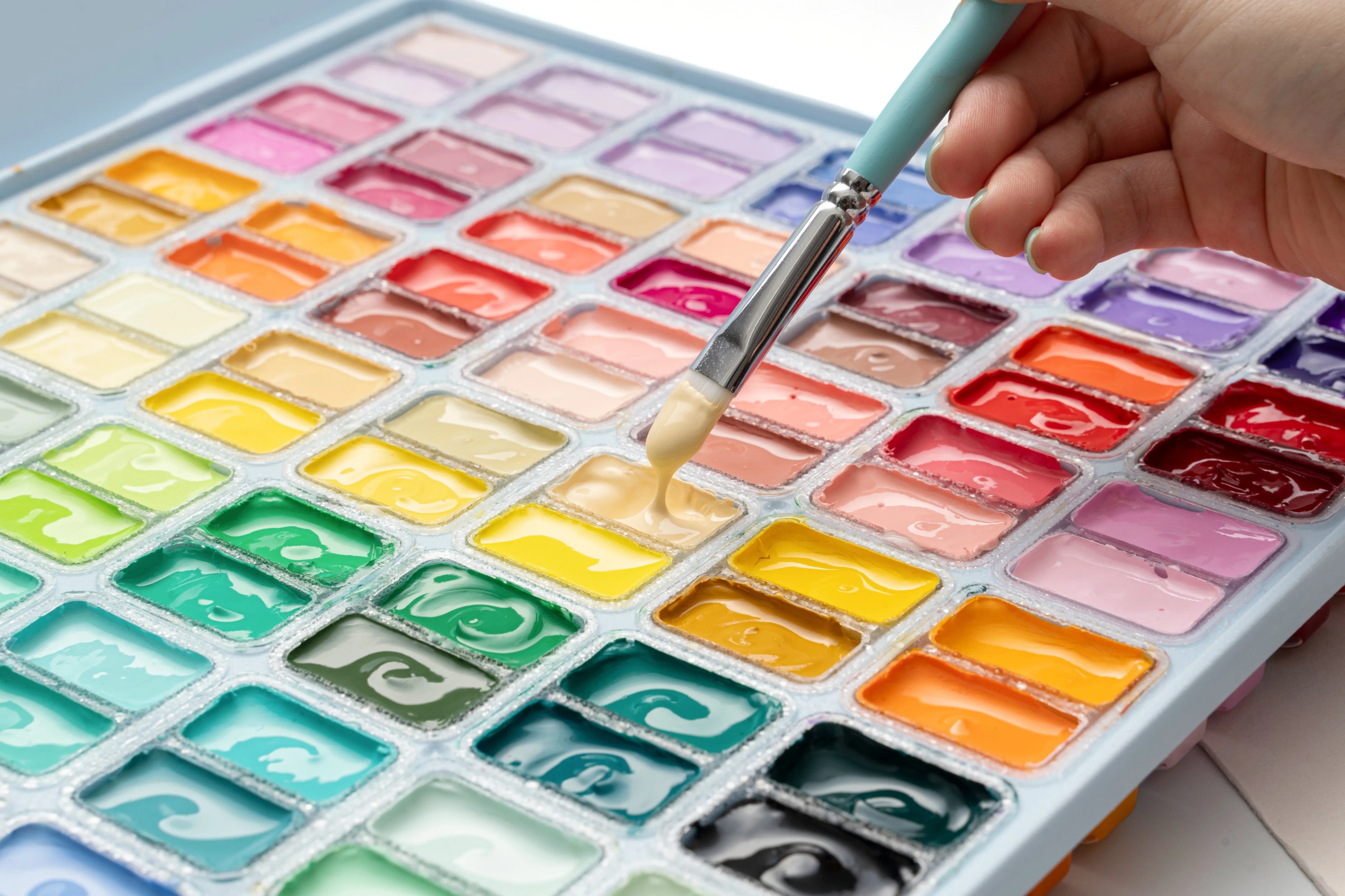 PROFESSIONAL MIYA HIMI 12G 112COLORS GOUACHE PAINT SET, ICE BLUE