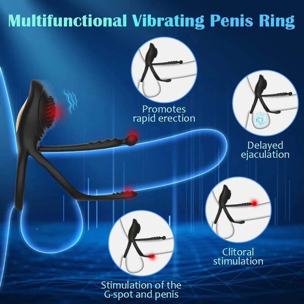 Remote Electric magnetic Delay Locking Sperm Ring Silicone Stimulation Couples Shared silicone Vibrating Cock Ring for man