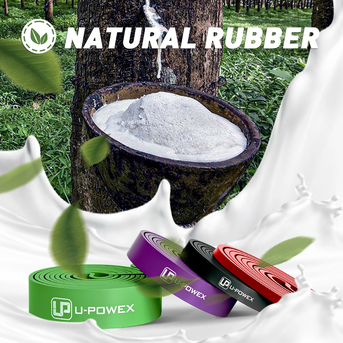 Custom Logo Gym Workout Natural Latex Tpe Rubber Elastic Fitness Resistance Loop Bands Set