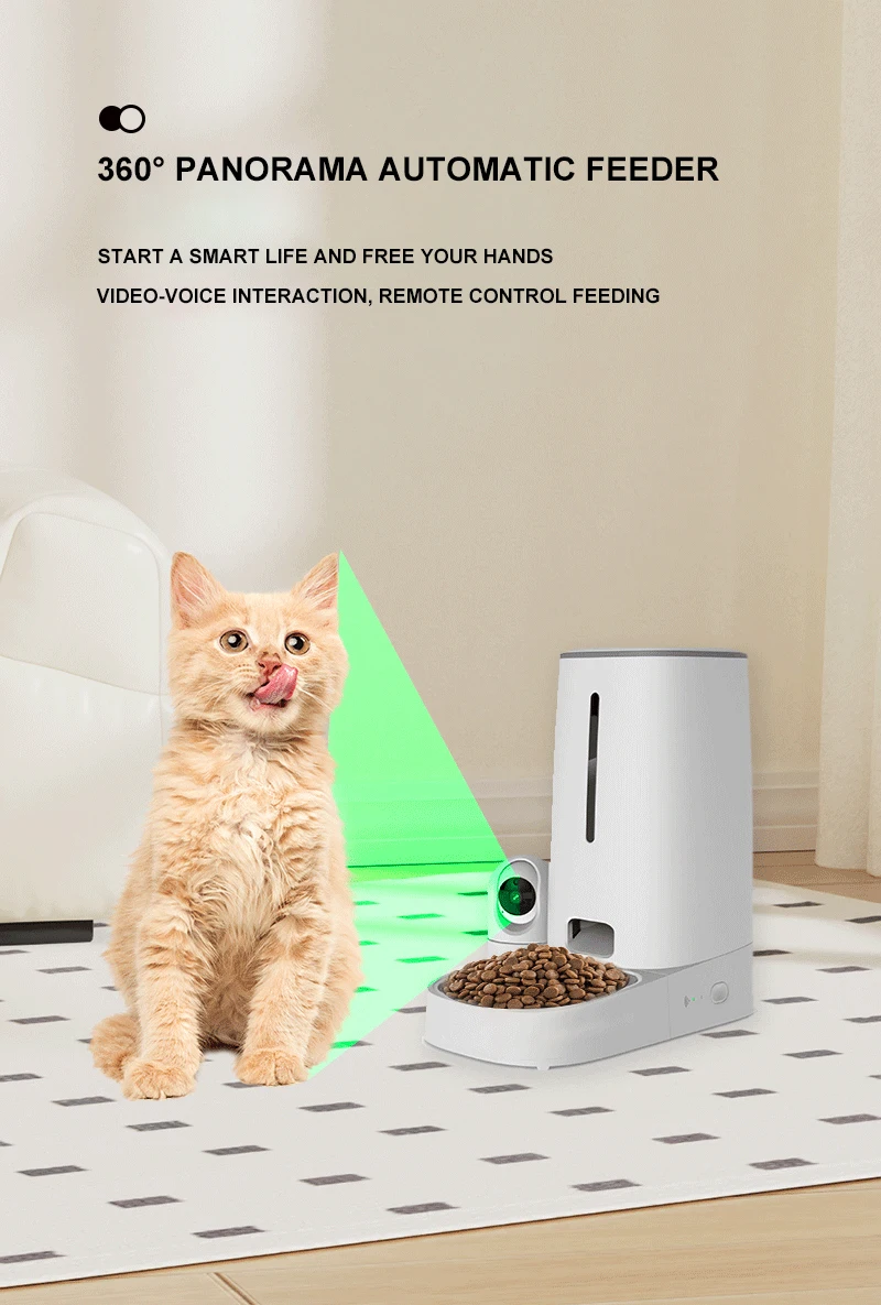OEM Factory App Remote Control Wifi Dog Cat Food Dispenser Feeder Smart Automatic Pet slow Feeder with Camera Pet Product