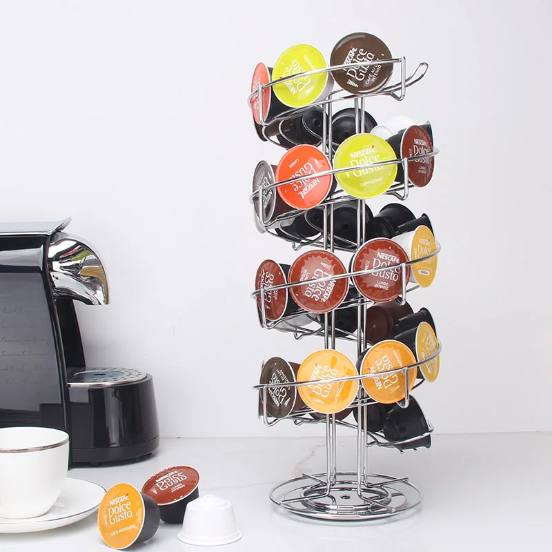 Wholesale Multifunction Dolce Gusto Metal Pod Rotating Coffee Capsule Holder