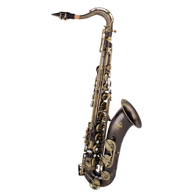 Bb Tone Wholesale Antique Bronze Tenor Saxophone with Brass Body