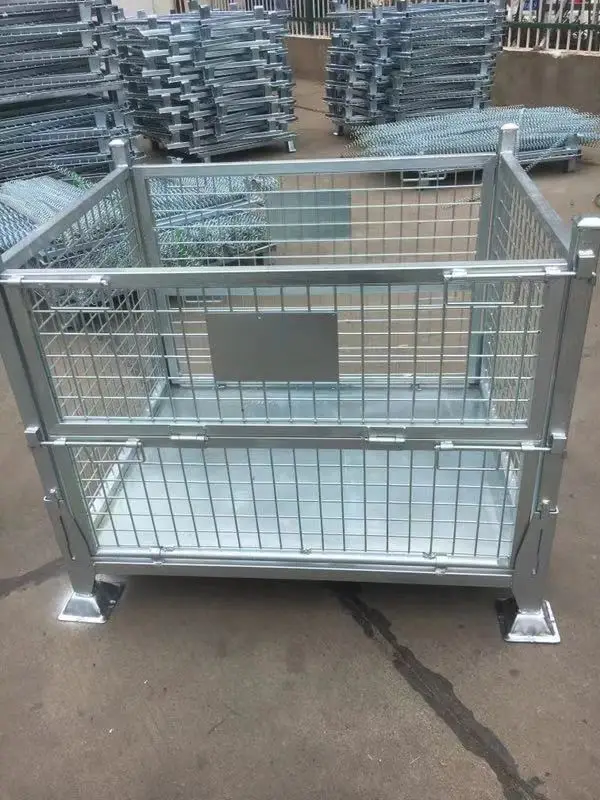 2022 Hot Selling Storage Foldable Metal Wire Mesh Box Pallet Cage