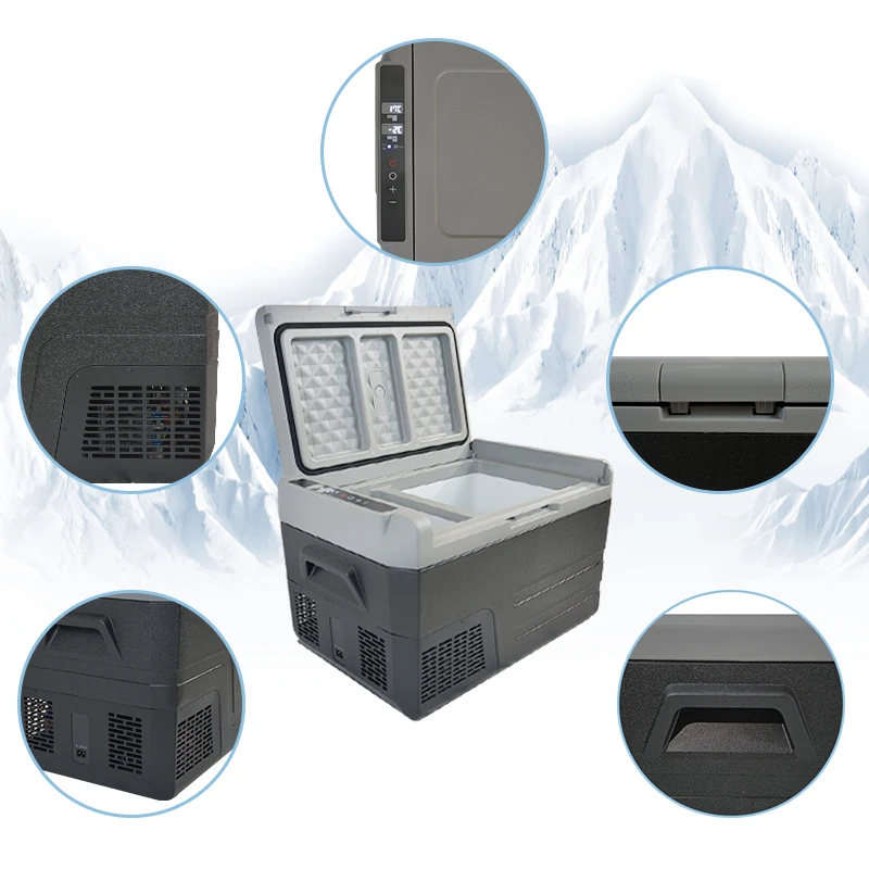 Amazon Hot Sale Oem Odm 36L 46L Mini Car Refrigerator Fridge Portable 12V 24V , Outdoor Camping Mini Car Fridges Freezer For Car