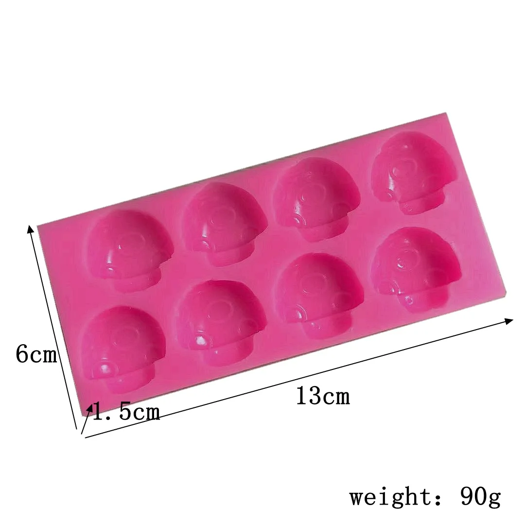 8 Cavities Mushroom Shaped Silicone Fondant Mold Cake Chocolate DIY Baking Candy Mold