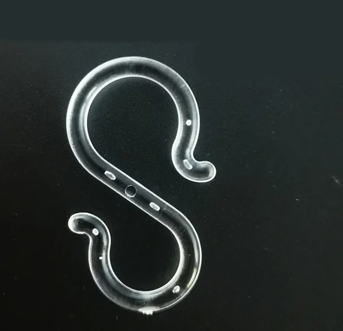 Transparent Plastic S Shaped Punch Cup Bowl Hooks for Hanging Jeans Plants Jewelry Pot Pan Cups Towels