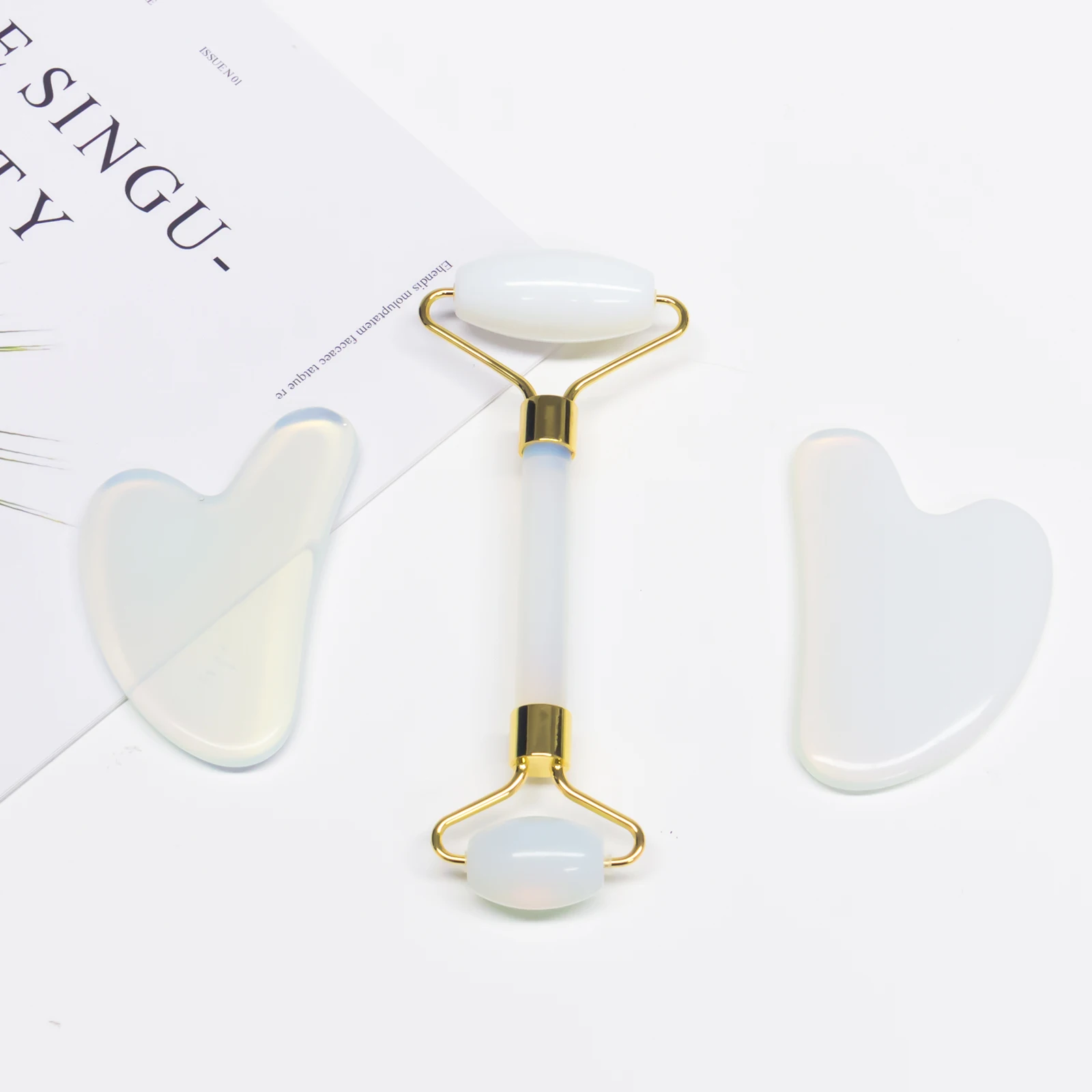 High Quality 100% Pure Natural Jade Facial Roller Noiseless Portable Anti Aging Face Massage Jade Roller