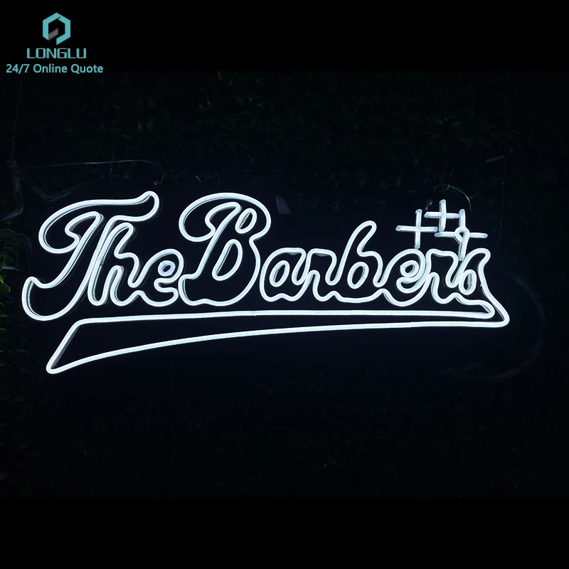 Black acrylic back white jacket flex neon sign DC12V led illuminated flex neon sign