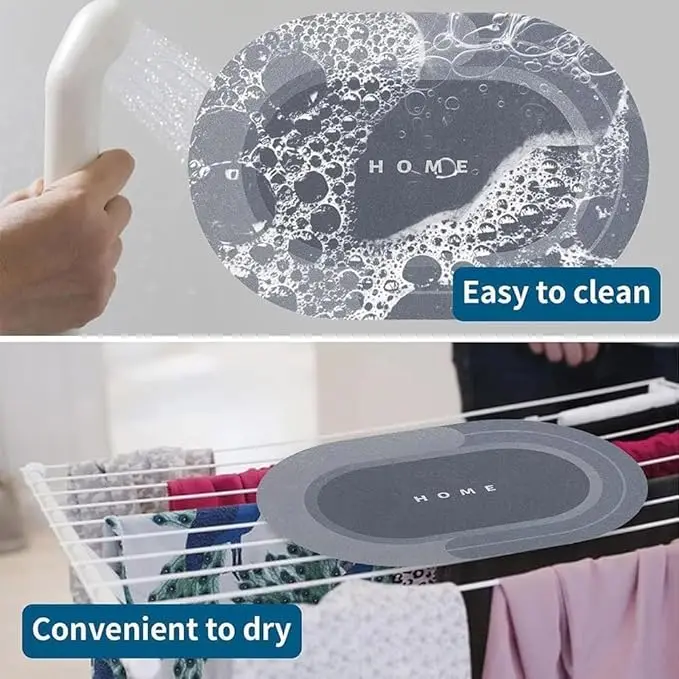 Bath Mat 2024 New Modernized Magic Mat Bathroom  Bathroom Mat Quick Dry  Non Skid Waterproof Comfort Standing Rugs