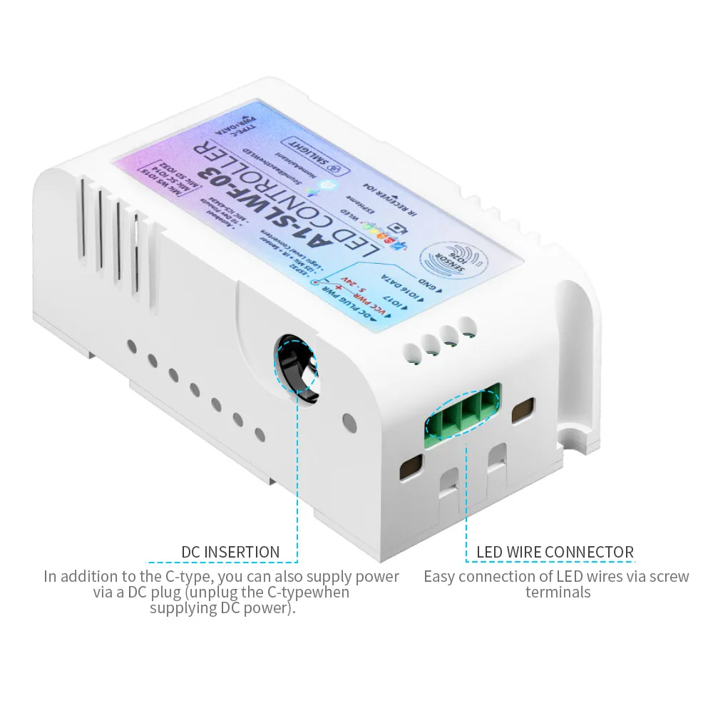 ESP32 микрофон RGBIC пиксели светодиодный контроллер SMLIGHT WLED цифровой WS2811 WS2812B WS2813 WS2815 светодиодные полосы