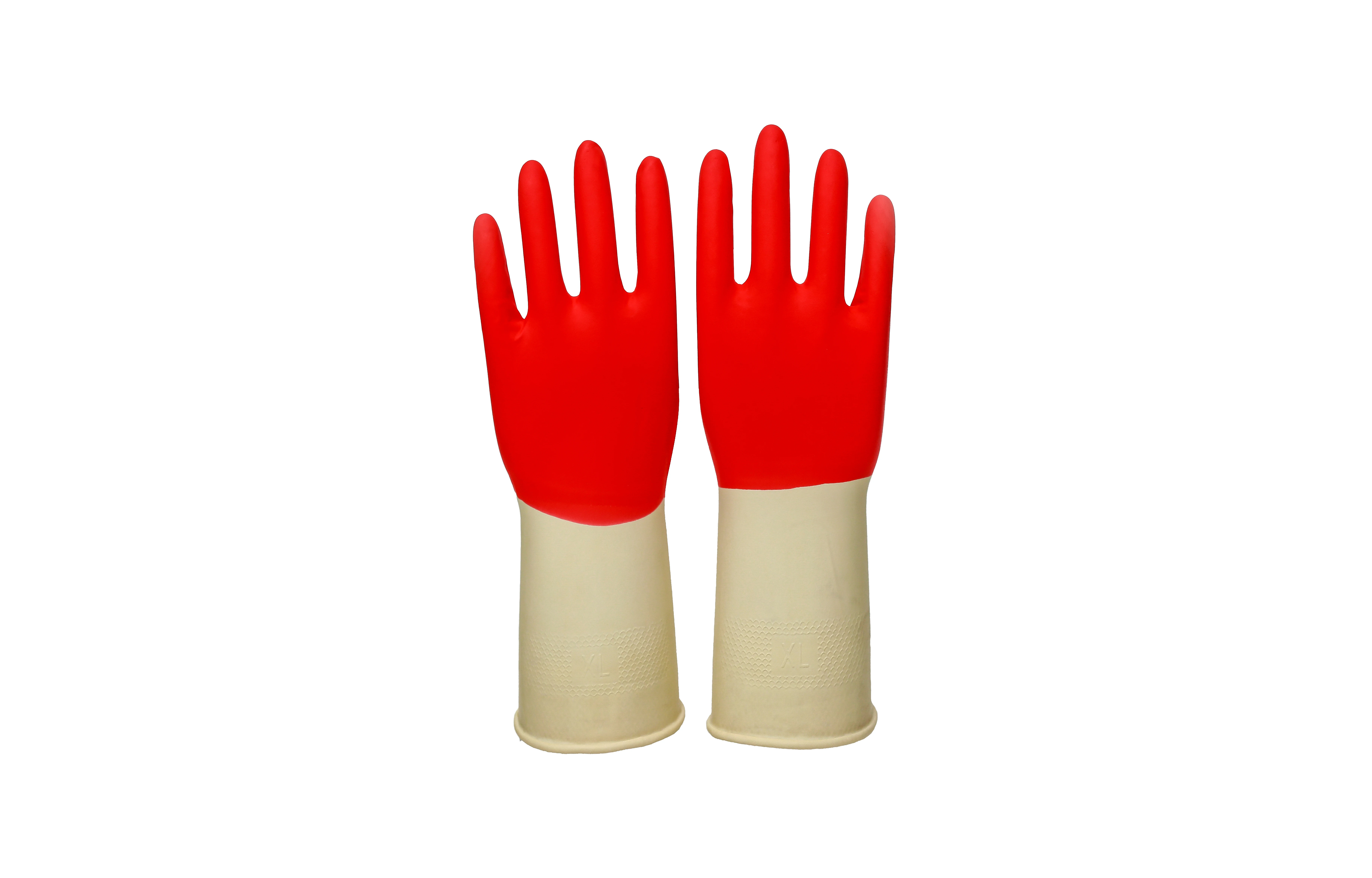 50G Bi color cheap household latex gloves double color latex gloves