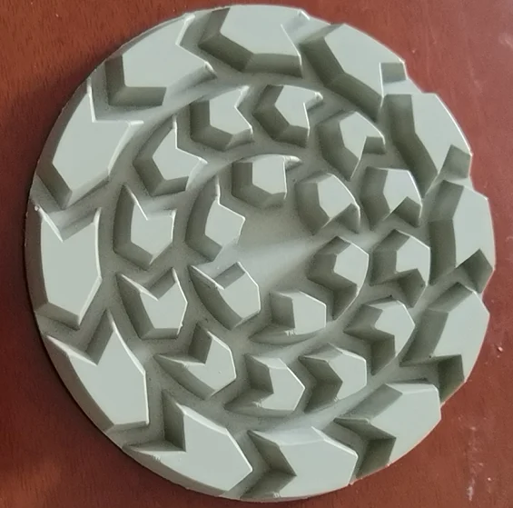 
High end concrete grinding plate polishing pad in the U.S. market, 4-inch 6mm thick, dry and wet, 2-use 