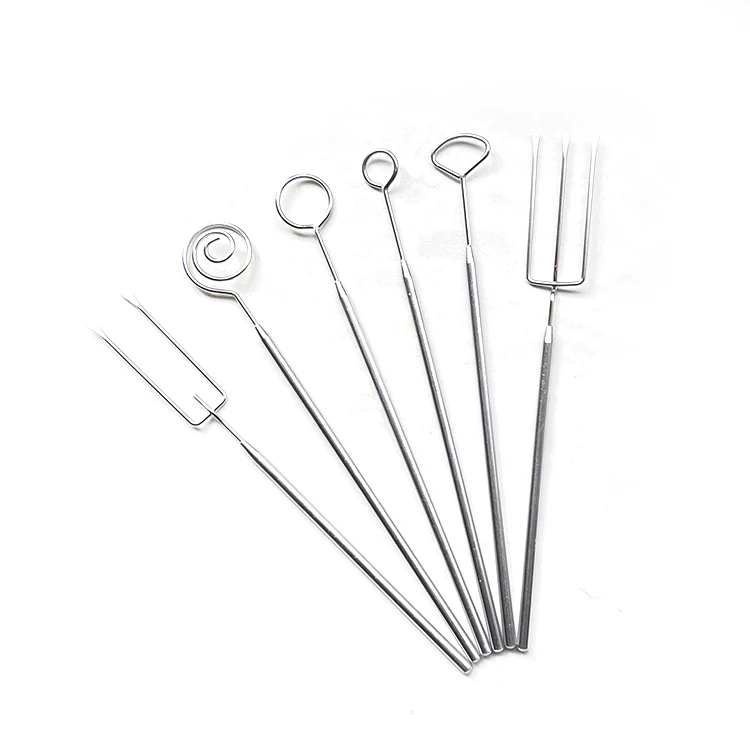 Factory wholesale Chocolate pastry Tools Cheese Fondue Fork Set Chocolate Fork with stainless steel 304