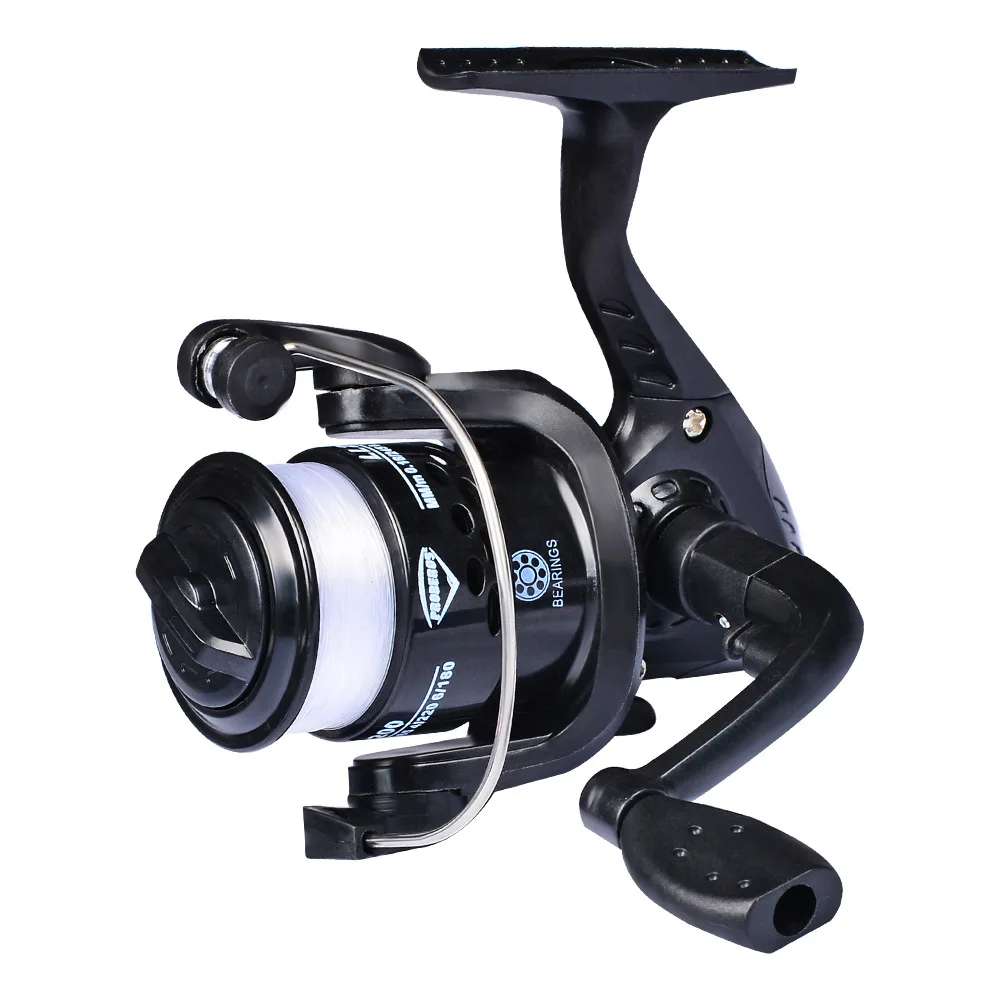 CASTSOON Brake Design Strong Carp Feeder Reel Spinning Wheel Type Fishing Wheels Mini Rubber ABS Blue Black Red Spin REELS 176