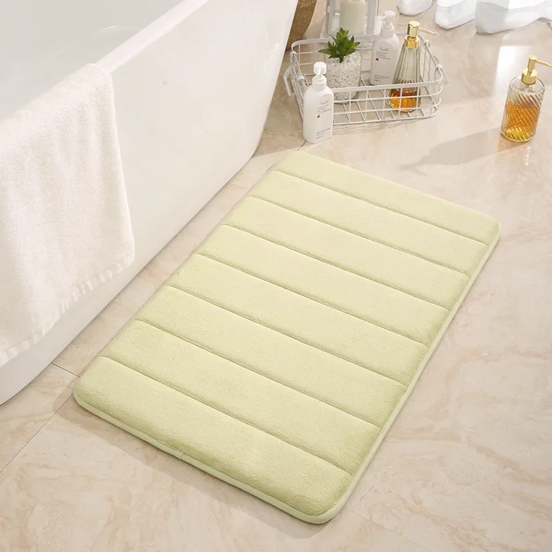 40*60cm Wholesale Household Non-Slip Bathroom Doorway Foot Mat Comfortable Soft Absorbent Memory Foam Bath Mat