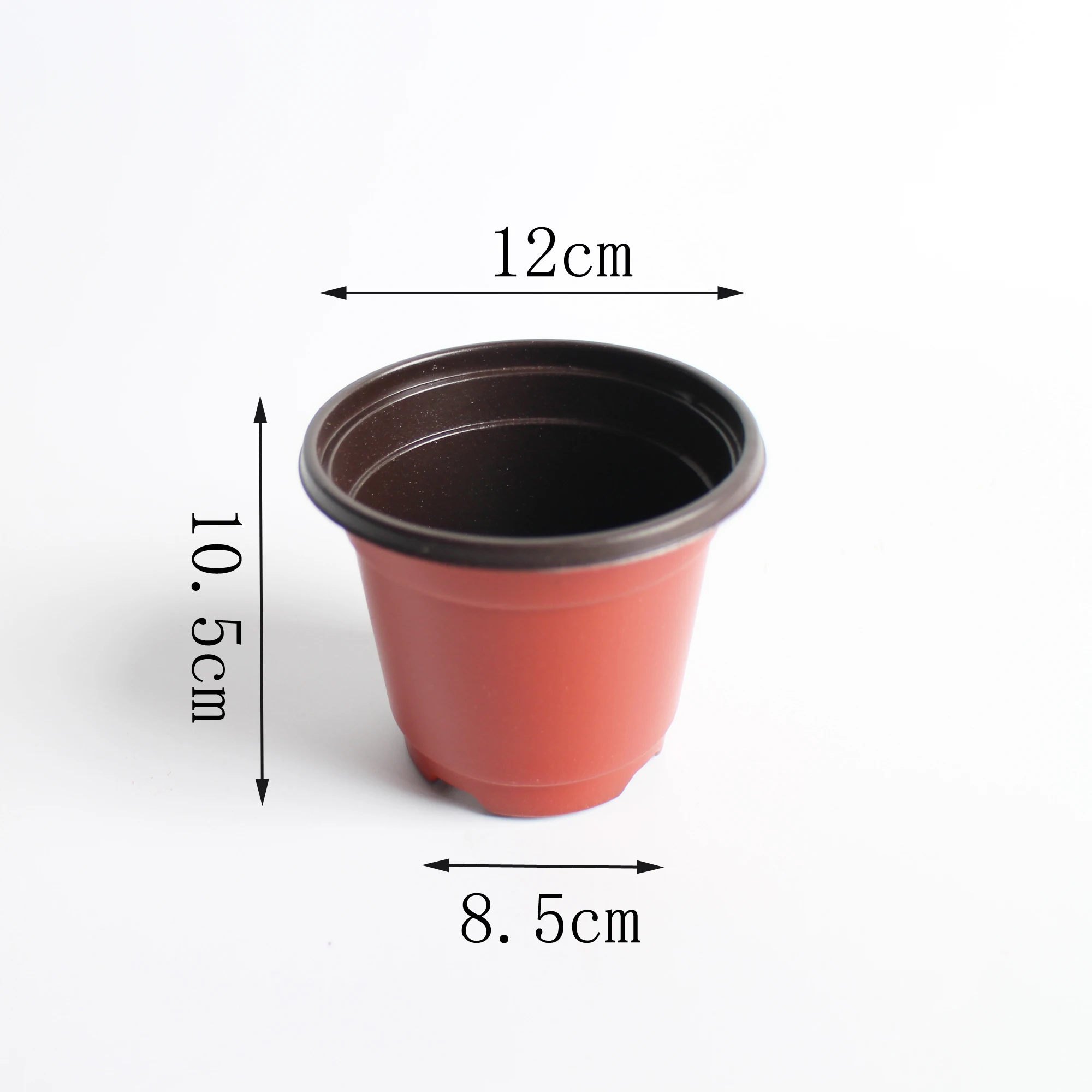 120mm pp green house double color plastic flower pot