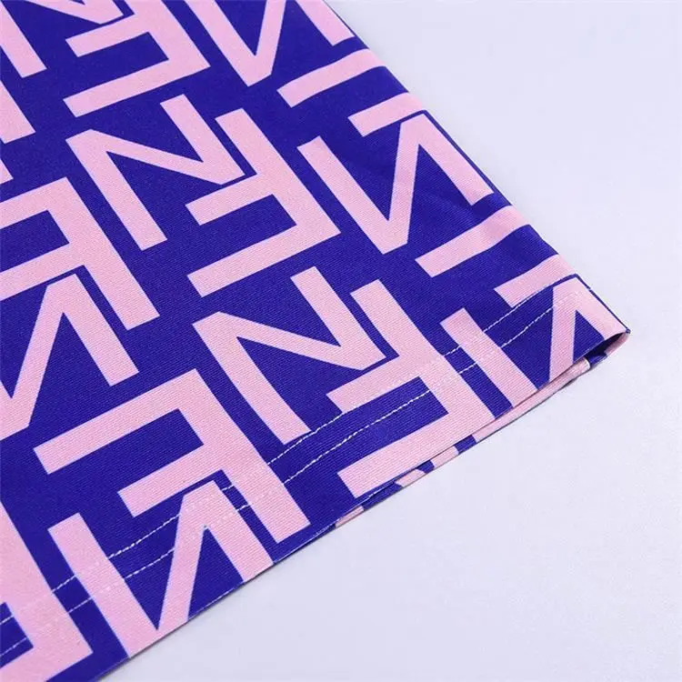Wholesale Fashion Hot Sexy Allover Printed Slim High Collar Prom Boutique Casual Women Long Sleeve Purple Dress Shirt Skirts