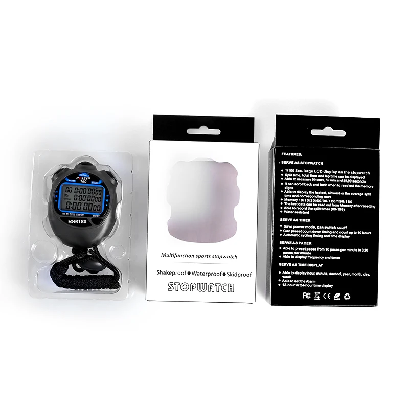 Оптовая продажа, водонепроницаемые спортивные большие цифровые часы-Секундомер